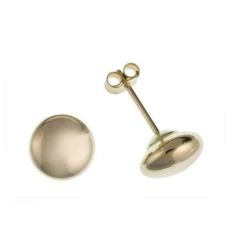 9ct Bouton Ball Stud Earrings 3mm Yellow Gold Studs British Made