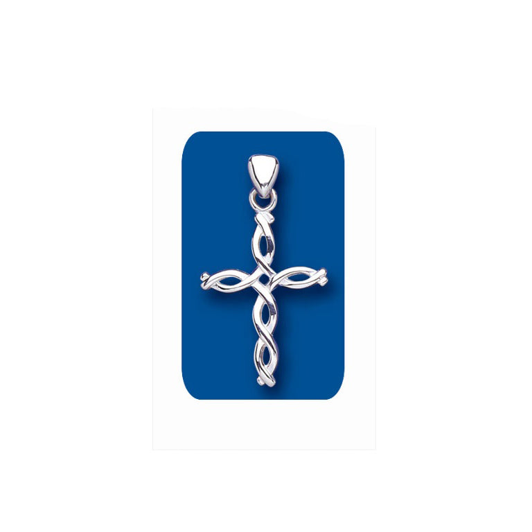Sterling Silver Celtic Design Cross Pendant 925 hallmark 26 x 19mm