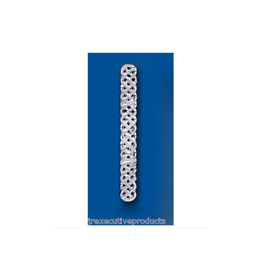 Solid Silver Tie Slide Clip Celtic Design Mens Gents Gift 925 hallmarked