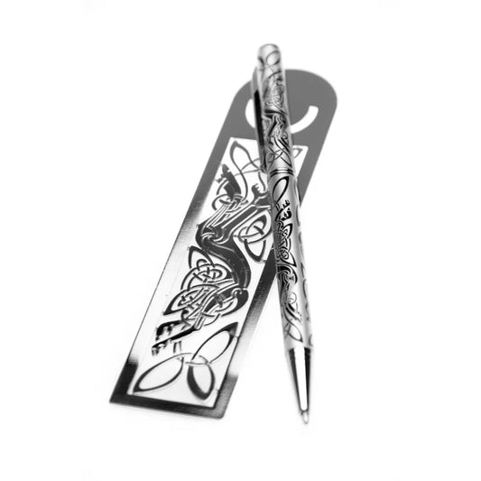 Pen Biro Celtic Pen Dog Bookmark Celtic Dog Bookmark & Pen Set