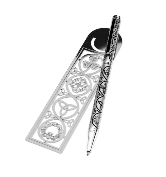 Pen Set Celtic Pen Celtic Bookmark Celtic Irish Charms Bookmark & Pen Set