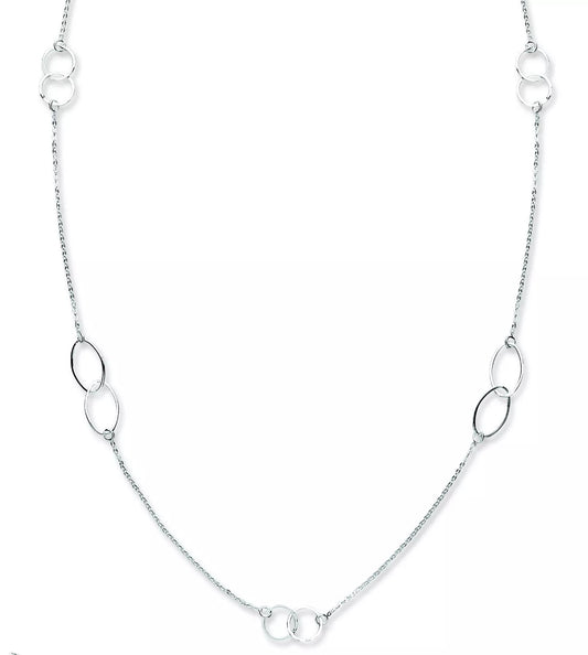 Solid Silver Necklace Chain 42"