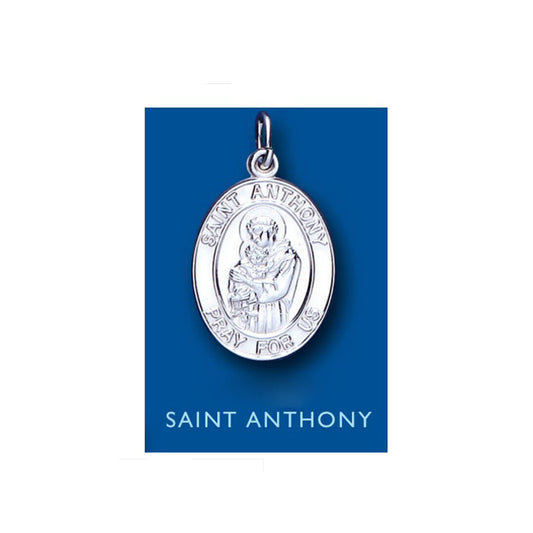 Saint Anthony Pendant Sterling Silver 925 Hallmark All Chain Lengths