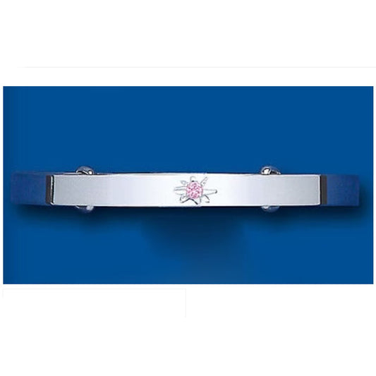 Childs Bangle Pink Stone Sterling Silver 925 Age 3 - 7 years Christening Gift