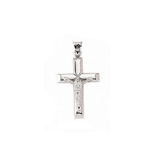 Sterling Silver Chunky Crucifix Cross Pendant 925 Hallmark 46 x 25mm