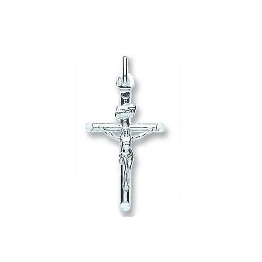 Silver Crucifix Cross Pendant 925 Hallmark 30 x 16mm