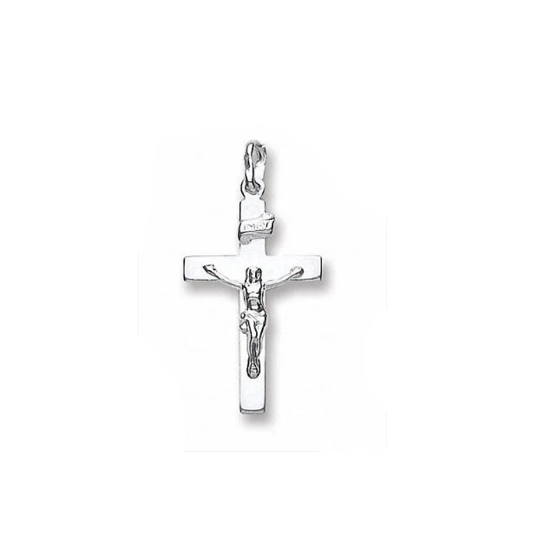 Silver Crucifix Pendant Cross Necklace 925 Hallmark 26 x 16mm