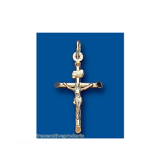 Crucifix Cross Pendant Yellow Gold Hallmarked British Made