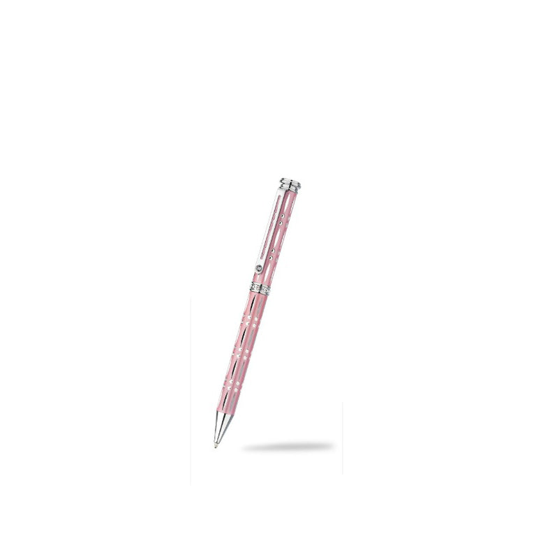 Ballpoint Pen Crystal Silver Plate Diamond Cut Luxurious Packaging All Colours