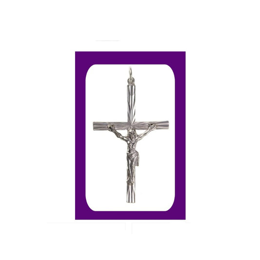 Diamond Cut Silver Crucifix Pendant Sterling Silver 925 Stamp All Chain Lengths