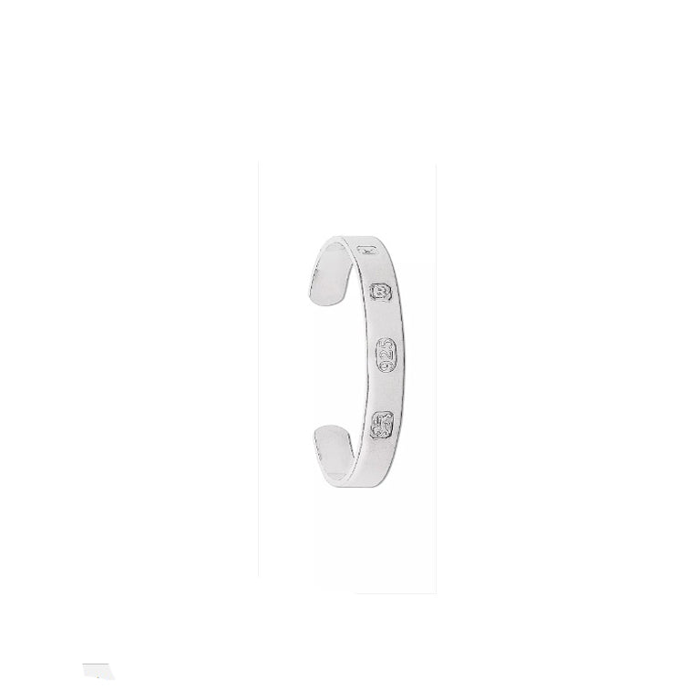 Feature Hallmark Mens Bangle Torque Very Solid Sterling Silver Gents Bracelet