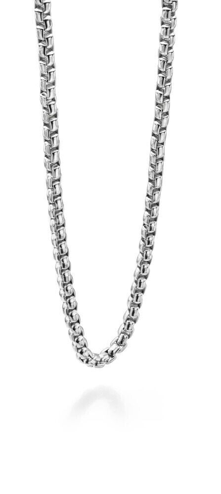 Fred Bennett men's belcher chain 60cm silver-tone necklace with classic round links