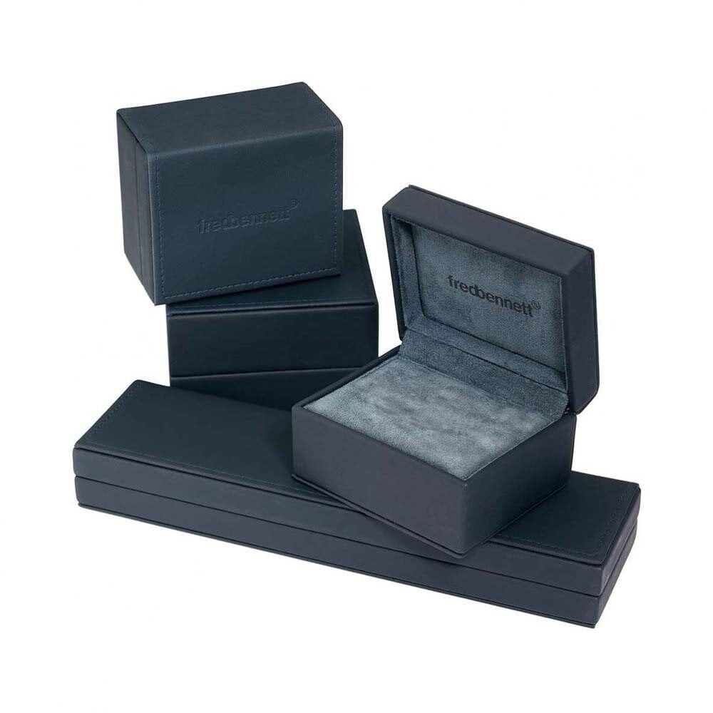 Fred Bennett plain cross necklace luxury black presentation jewellery box set with velvet interior