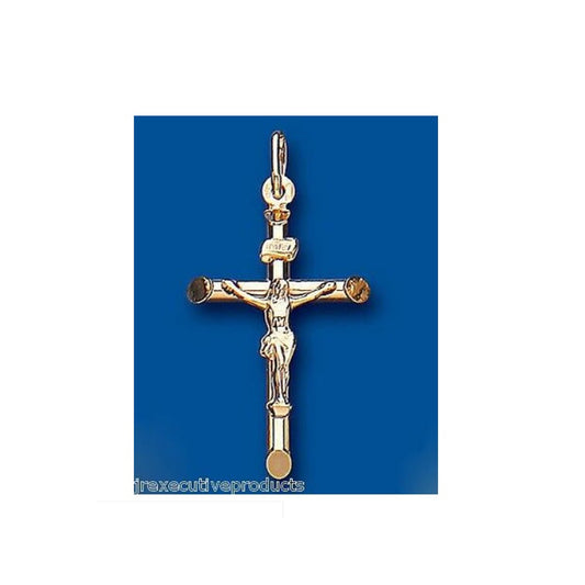 Gold Crucifix Pendant Yellow Gold Crucifix  Cross Pendant