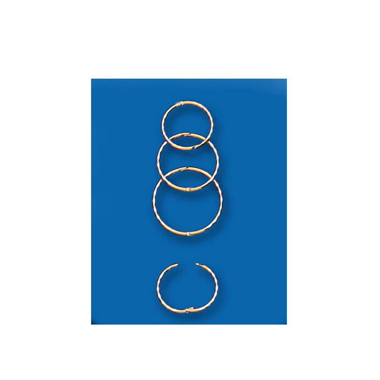 Hinged Sleeper Earrings Hinged Hoop Earrings Yellow Gold Sleeper 13mm 14mm 16mm