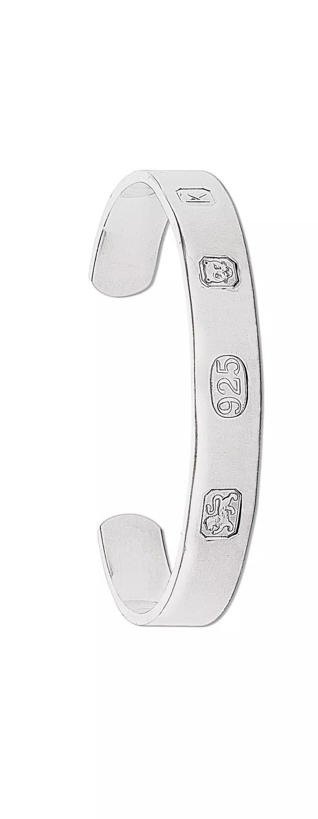 Feature Hallmark Mens Bangle Torque Very Solid Sterling Silver Gents Bracelet