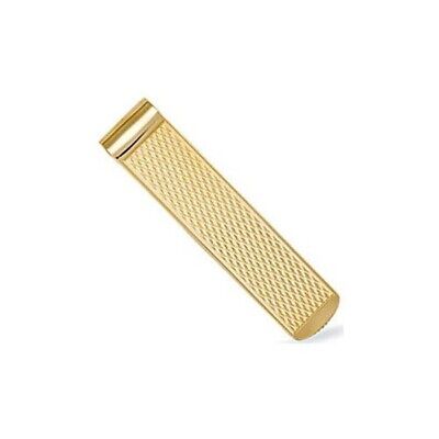 J R Jewellery 9ct gold money clip for men with engraved herringbone texture and polished top edge