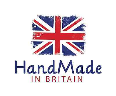 HandMade in Britain logo with Union Jack and text for 9ct gold money clip for men by J R Jewellery