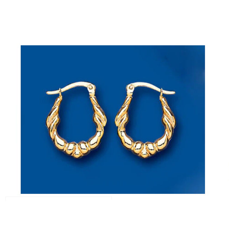 Hoop Earrings Yellow Gold Creole Hoops Hallmarked