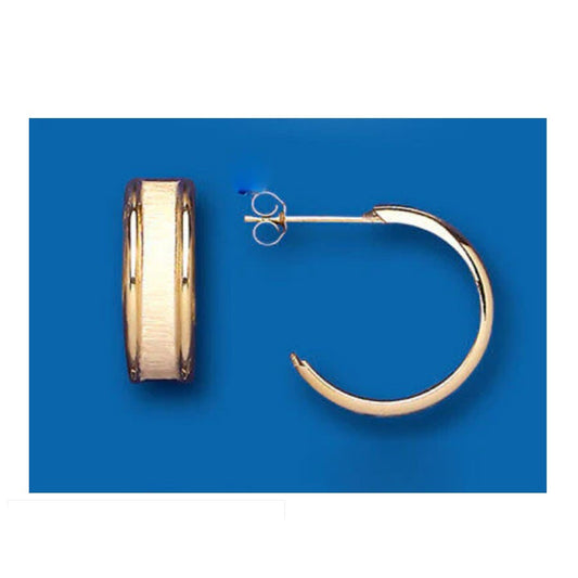 Hoop Earrings Wedding Ring Hoops Band Creole Yellow Gold Hallmarked