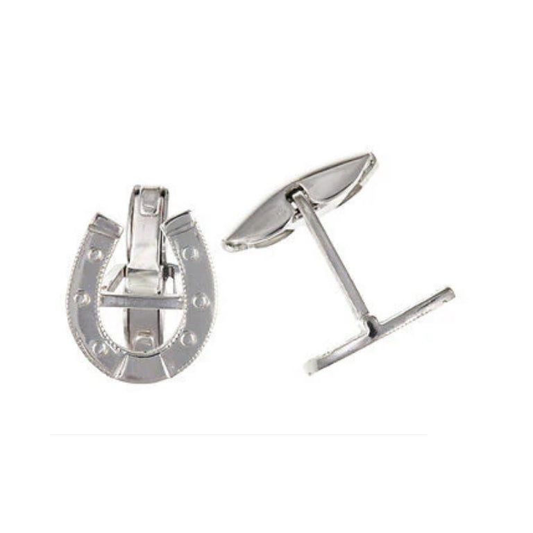 Horseshoe Cufflinks Solid Sterling Silver