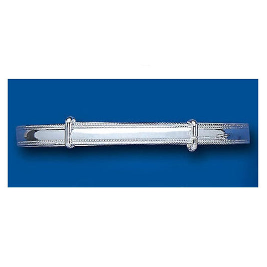 Bangle Solid Silver Millgrain Edge Adjustable Ladies Sterling Silver