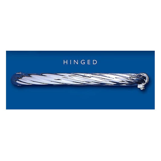 Bangle Solid Silver Hinged Ladies Twist Design Sterling Silver