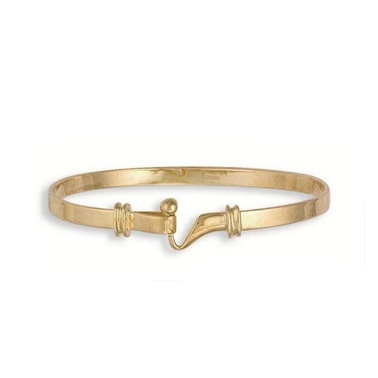 Ladies Yellow Gold Hook Bangle Fully British Hallmarked 13 Grams approx.