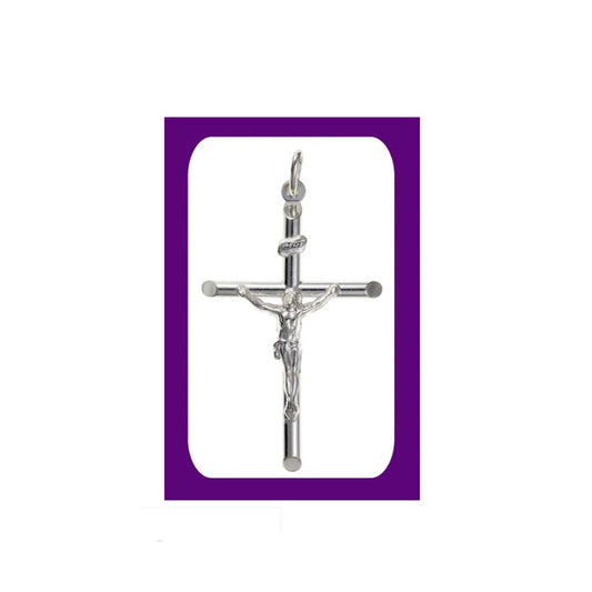 Large Silver Crucifix Pendant Sterling Silver 925 Stamp All Chain Lengths