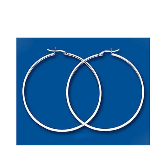 Hoop Earrings Creole Silver Hoops 60mm Sterling Silver