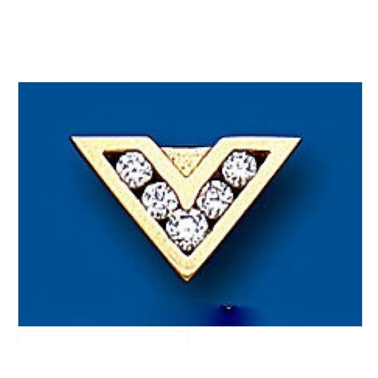 Men's Earring Yellow Gold Gemstone Stud