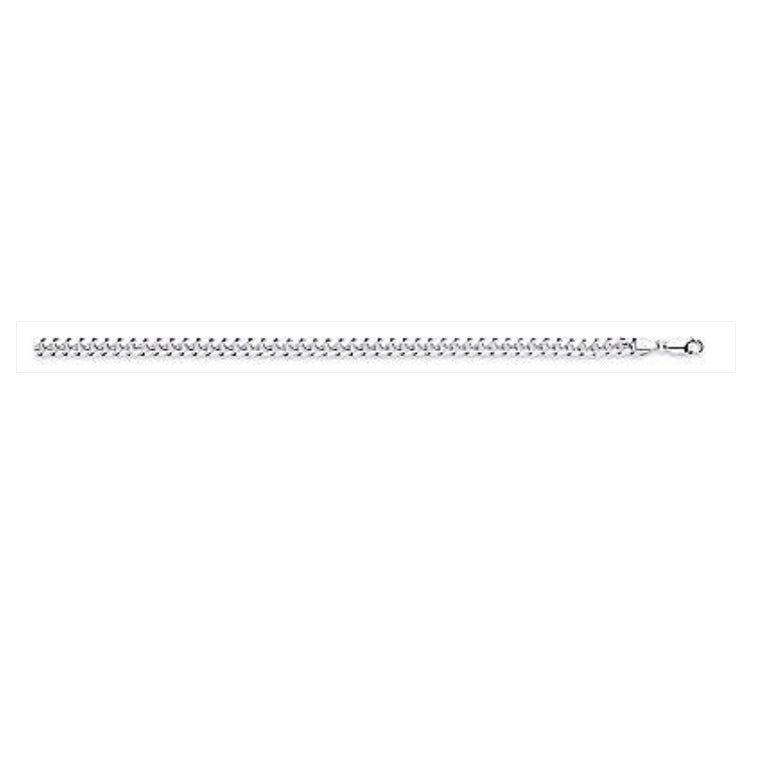 Sterling Silver Dome Curb Bracelet Men's Gents Solid Chain Hallmarked