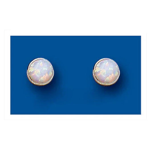 Opal Stud Silver Earrings 5mm Stud Studs 925 Hallmark