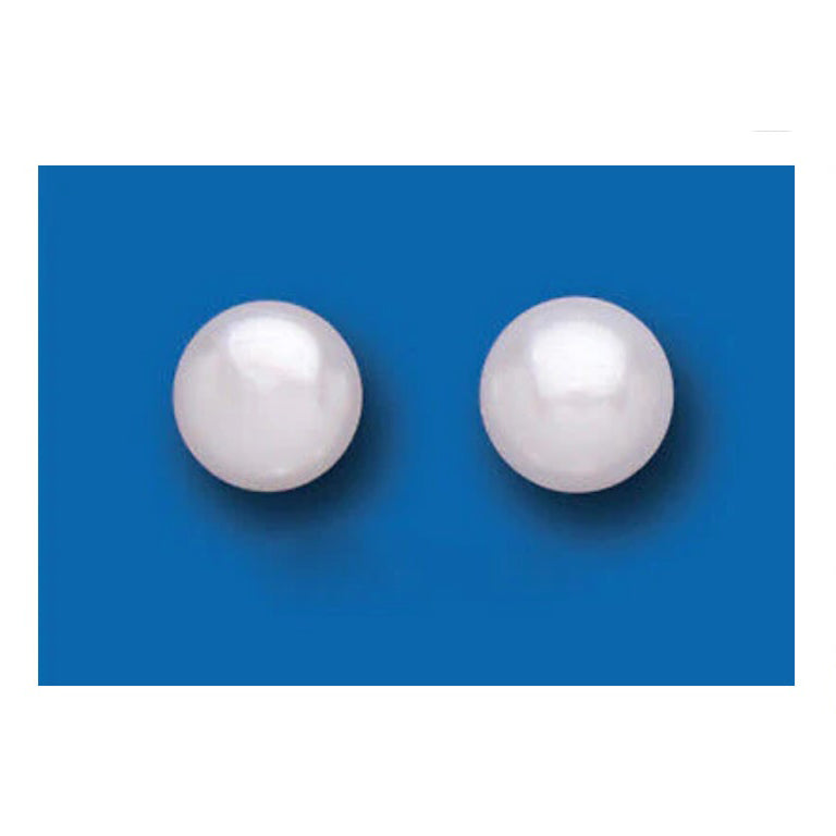 Pearl Earrings Stud Sterling Silver Studs Freshwater Pearls 6mm