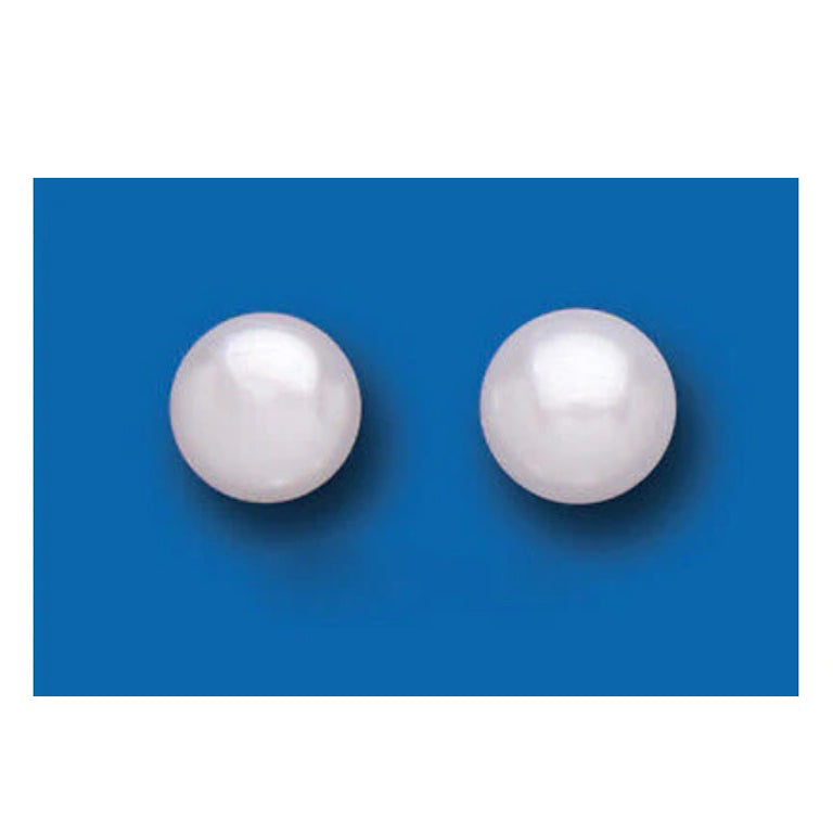 Pearl Earrings Stud Sterling Silver Studs Freshwater Pearls 7mm