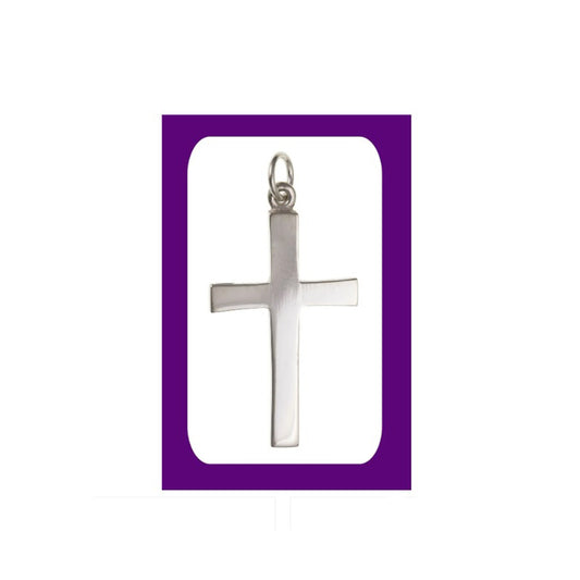 Sterling Silver Plain Cross Pendant 925 Hallmark 26 x 16mm