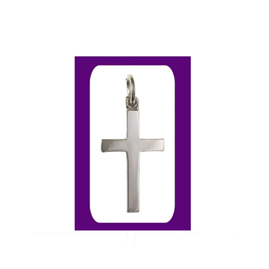 Sterling Silver Plain Cross Pendant 925 Hallmark 21 x 12mm