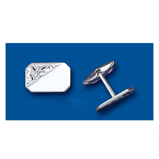 Cufflinks Rectangular Solid Sterling Silver