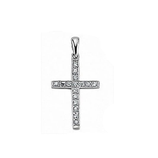 Religious 925 Sterling Silver Gemstone Cross 37 x 19mm 925 Hallmark