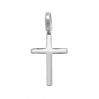 Polished Silver Cross Pendant from J R Jewellery with a sleek and minimalist design