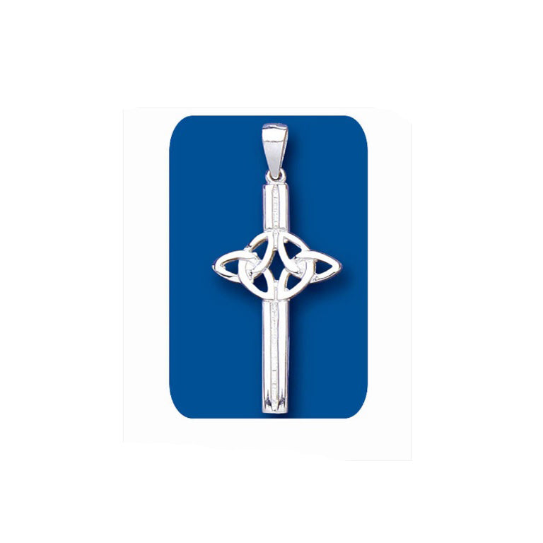 Sterling Silver Celtic Cross Pendant 925 Hallmark 34 x 19mm
