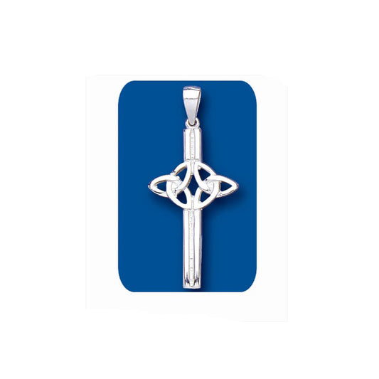 Sterling Silver Celtic Cross Pendant 925 Hallmark 34 x 19mm