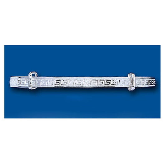 Silver Bangle Greek Design Solid Silver Adjustable Sterling Silver Ladies