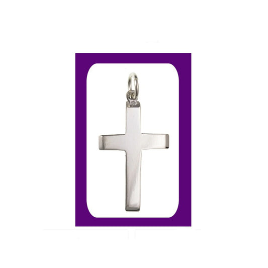 Sterling Silver Plain Cross Pendant 925 Hallmark 26 x 15mm