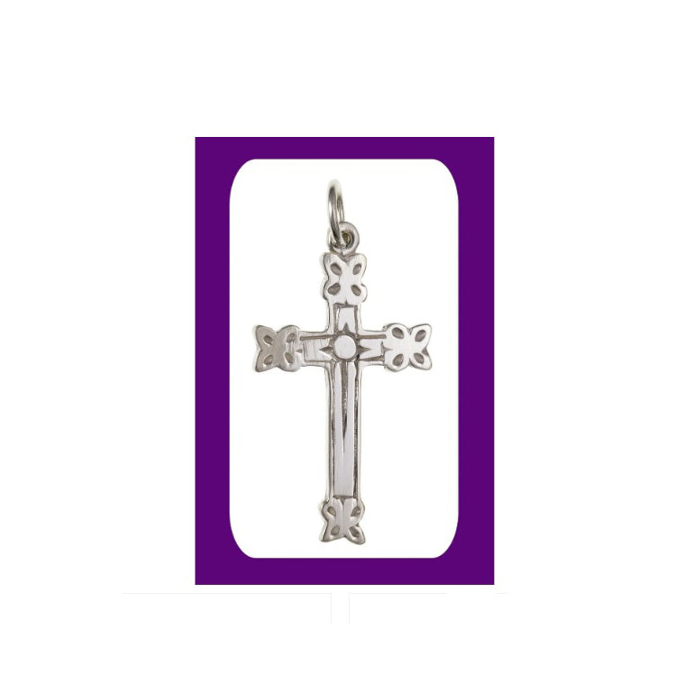 Sterling Silver Medium Embossed Pendant 925 Hallmark 26 x 15mm