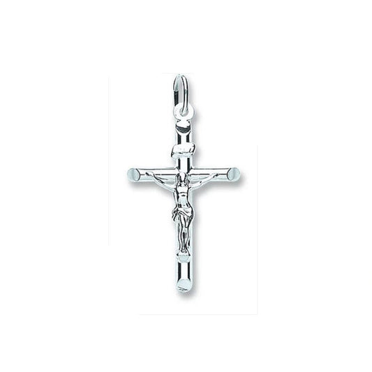 Silver Crucifix Cross Pendant Necklace 925 Hallmark