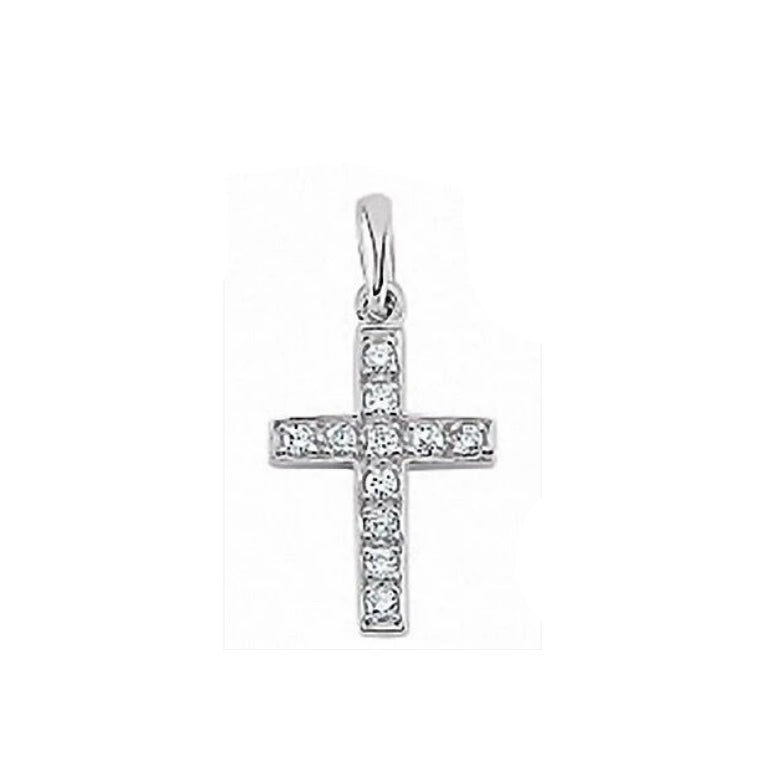 Sterling Silver Gemstone Cross Pendant 925 Hallmark 22 x 14mm