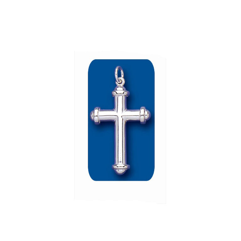 Sterling Silver Ornate Cross Pendant 925 hallmark 30 x 18mm All Chain Lengths