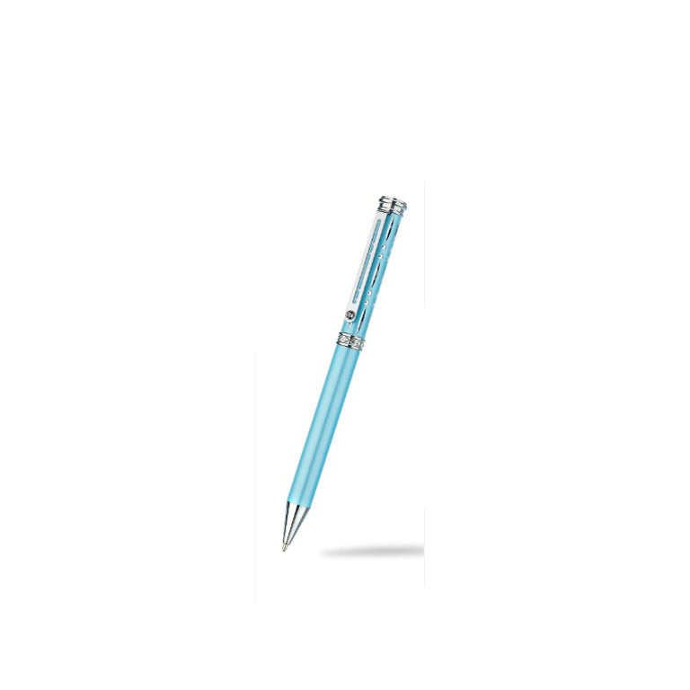 Ballpoint Pen Crystal Silver Plated Diamond Cut Luxurious Packaging All Colours