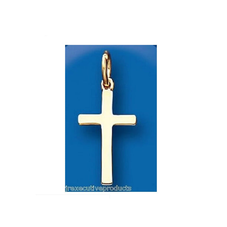 Small Yellow Gold Cross Pendant Hallmarked British Made